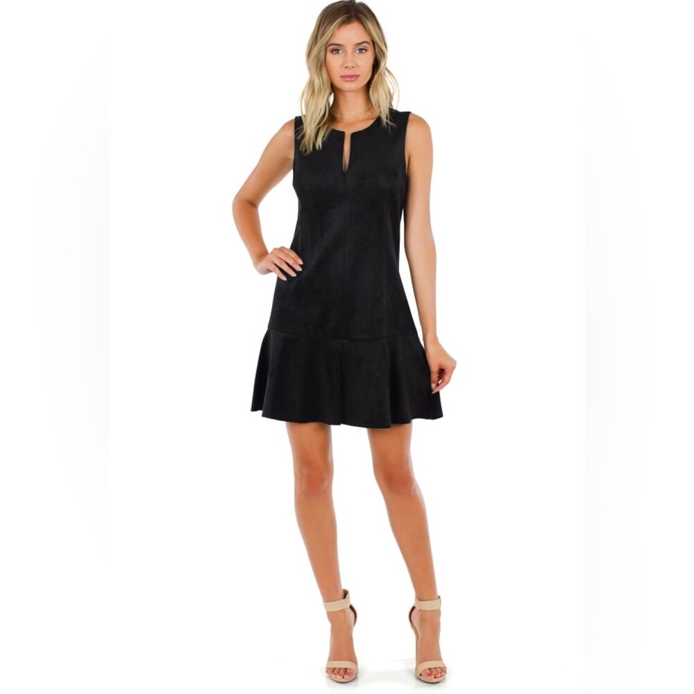 BCBG Max Azria Adelene Faux Suede Mini Dress - sz M